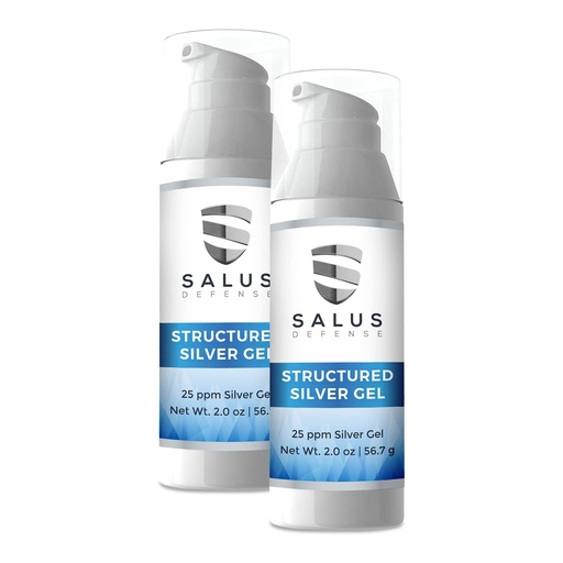 [BRSWYYYNCIMRADLG] Structured Silver Gel — Useful for Bandages - Natural Hand Sanitizer - Better than Colloidal Silver - 2 Ounce 25ppm Safe for All. (2 Pack)