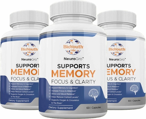 [BRSRMHY6OENBUF3B] Labs Natural Brain Health Supplements для дорослих,180 Капсули - поживна суміш Bacopa Monnieri, Ginkgo biloba, Melissa Officinalis & Citicoline для Brain Focus & пам'яті