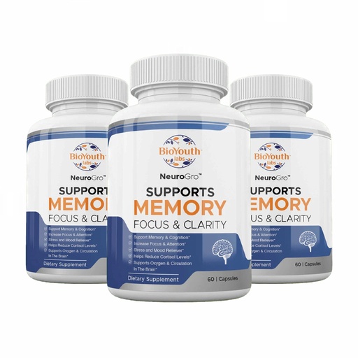 [BRSRMHY6OENBUF3B] Labs Natural Brain Health Supplements for Adults,180 Capsules - Nutritious Blend of Bacopa Monnieri, Ginkgo biloba, Melissa Officinalis & Citicoline for Brain Focus & Memory