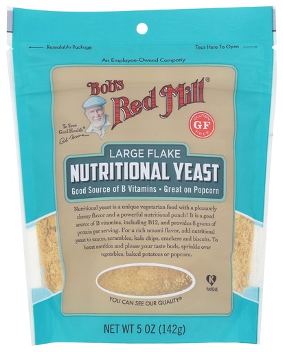 [BRSRMYIZAUFWGCTK] Bob's Red Mill Nutritional Yeast, 5oz (Pack of 4) - Vegan, Paleo Friendly, Kosher