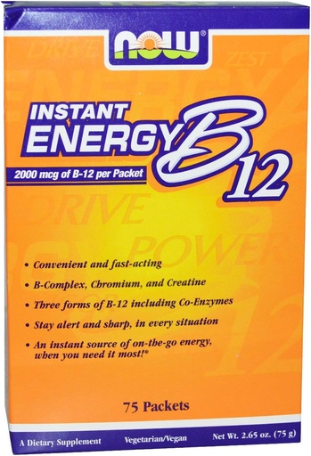 [BRSWIYIYAF4BADTI] Now Foods - B-12 Instant Energy Packets 75/Box