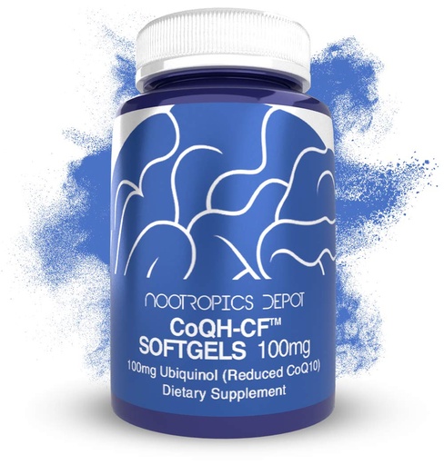 [BRSWGBD4CIMGMG32] Nootropics Depot Ubiquinol CoQH-CF Softgels | 100mg Ubiquinol Supplement | 30 Count | Reduced CoQ10