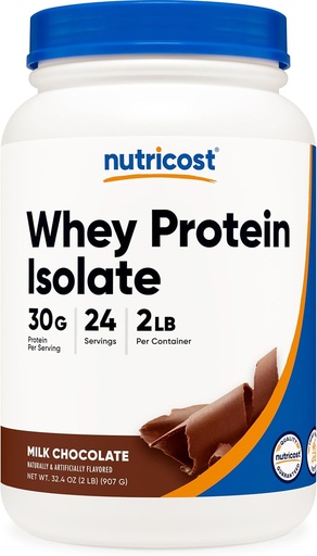 [BRSWKGQGCMBWMDTY] Nutricost Syrovátkový protein izolát (mléčná čokoláda) 2LBS