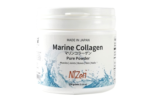 [BRSW2A34BVYGMCI4] Nizen Marine Collagen Pure Powder, Hydrolyzed Peptides Easy-to-Digest Amino Acids Supplement. Unflavored. Non-Clumping. Made in Japan. 5.29oz