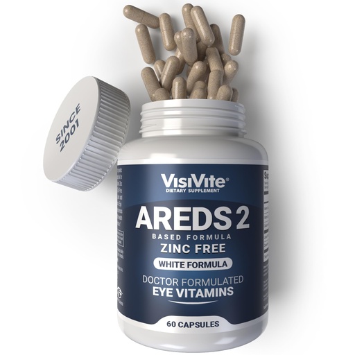 [BRSWKFA4OQBGEA3K] Zinc Free AREDS 2 Eye Vitamins - Zinc Free Eye Vitamins - Zeaxanthin Plus Lutein Eye Vitamins - Soy-Free VCaps - No Zinc and Copper