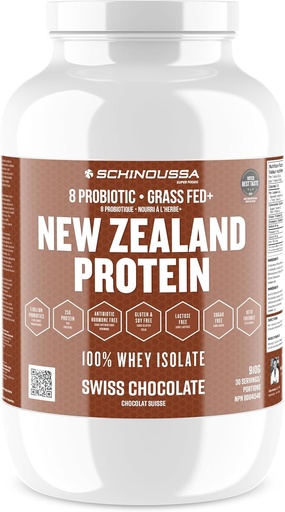 [BRSWIGT3DENWYHL6] Super Alimentos Nova Zelândia WHEY proteína isolate □ 25-28G proteína □ 0G de açúcar □ 1G de carboidratos 110-112 calorias (chocolate suíço, 2 LB)