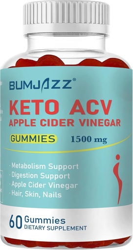[BRSROA3YCF7WOHI4] Keto ACV Gummies Boost Mаtabolism with Apple Cider Vinegar Keto Suplementos - Gluten-Free - Fórmula para Mujeres - 1500mg - 60 Condes