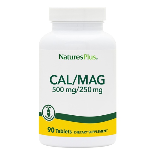 [BRSWIYTYO4HRCDI7] NaturesPlus Cal/Mag - 90 Vegetarian Tablets - 500 mg Calcium & 250 mg Magnesium - 90 Servings