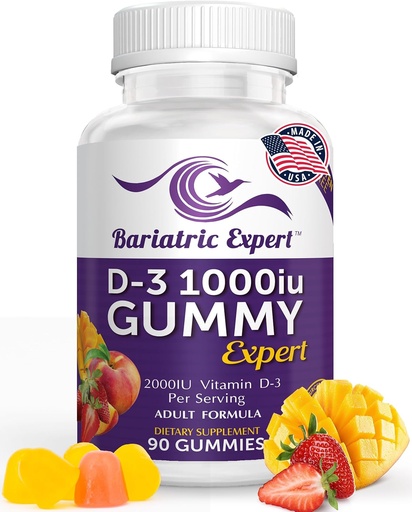 [BRSWECAQB4HGACDJ] Bariatrický expert D3 Vitamin - Fast- Melting Dietní dodatek pro dospělé po bariatrické chirurgii, 90 Počet