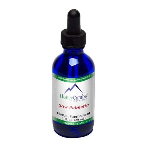 [BRSWIYTYBIOQEGQZ] HoneyCombs Saw Palmetto Extract Alcohol Free (Liquid), 1 oz