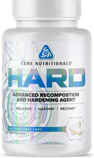 [BRSWY2Y6A5YGA2TL] Core Nutritionals Hard Recomposition & Hardening Agent | Hormone Support, Cortisol Management, Fat Loss | with KSM-66, DIM, & L-Theanine | 84 Capsules