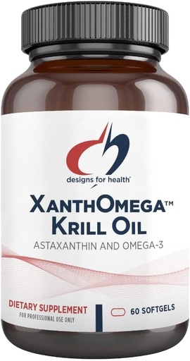[BRSWIYIKAV4AIFA7] Designs for Health XanthOmega - Krill Oil with 12mg Astaxanthin - Antioxidant, Phospholipids + EPA/DHA Omega 3 - Cardiovascular, Skin + Eye Health Supplement (120 Softgels)