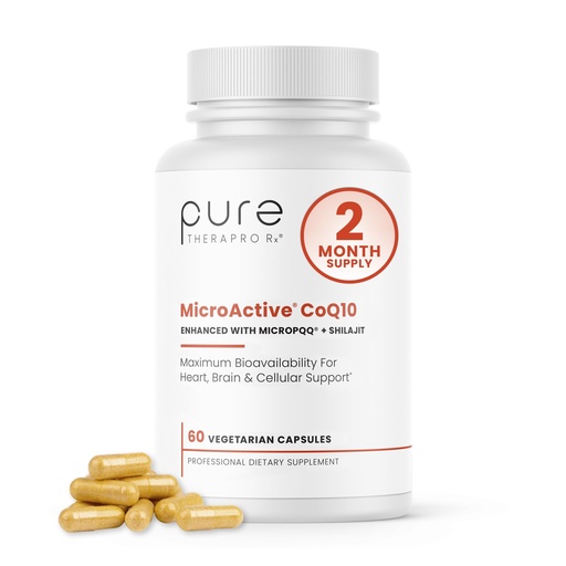 [BRSWIEYTBUOQ23DU] MicroActive CoQ10 Enhanced with MicroPQQ + Shilajit “Sustained Release” 60 Veg Caps | Convenient Once a Day Clinical Dose | 2 Month Supply | Vegan | Pharmaceutical Grade