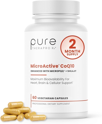 [BRSWIEYTBUOQ23DU] MicroActive CoQ10 aprimorado com MicroPQQ + Shilajit "Libertação Mantida" 60 Veg Caps    . Conveniente uma vez por dia dose clínica .. 2 Mês de fornecimento .