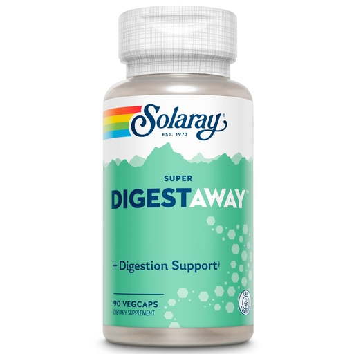 [BRSWIYQGCB6BO2DY] SOLARAY Super Digestaway Digestive Enzymes - Pancreatin, Papain, Ginger, Pepsin, Betaine HCl, Aloe Vera, and More - Digestion & Nutrient Absorption Support - Lab Verified - 90 VegCaps