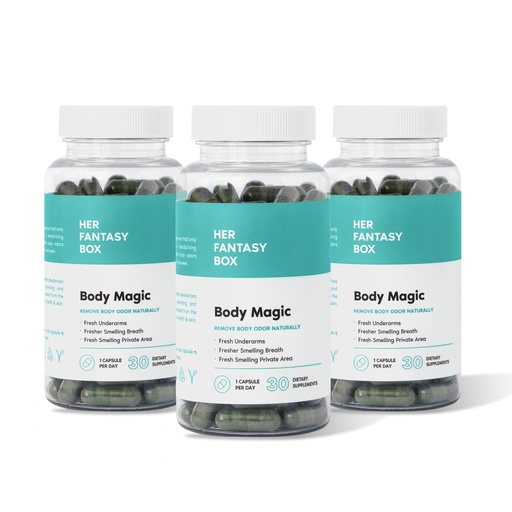 [BRSRAGA6CMMBYD3J] Her Fantasy Box | Body Magic | Chlorophyll Pill for Feminine Odor - 3 Pack