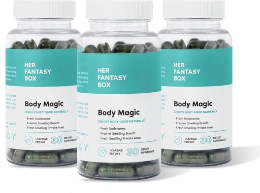 [BRSRAGA6CMMBYD3J] Her Fantasy Box | Body Magic | Chlorophyll Pill for Feminine Odor - 3 Pack