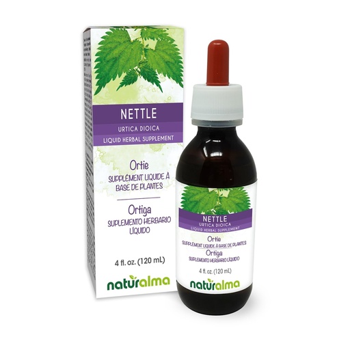[BRSRMYYEA4PBMYDB] Naturalma Nettle (Urtica dioica) Leaf and Root Alcohol-Free Tincture - 4 fl oz Liquid Extract in Drops - Herbal Supplement - Vegan