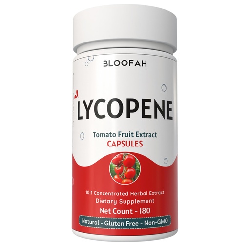 [BRSRAZL6BUMBSD3L] Lycopene Tomato Extract 500mg Capsules | Natural Lycopene Rich Herbal Supplement | Naturally-Occurring Carotenoid | 100% Pure, Non-GMO & Gluten Free Formula - 180 Count