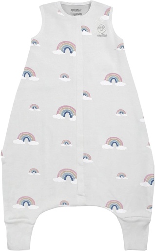 [BRSW2FAPDMBRYALO] Woolino 4 Season Baby Sleep Bag with feet, Merino Wool and Organic Cotton Walker Sleep Sack, Toddler Sleeping Bag, 18-36m, Rainbow