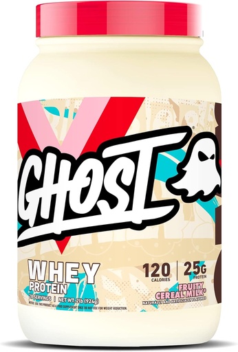 [BRSWGFAYBYFGYFDV] GHOST Whey Protein Powder, sadno žitno mleko - 2LB, 25G beljakovinska mešanica sirotkinih beljakovin - ‐Post Workout Fitness & Nutrition Shakes, Smoothies, Pekanje in kuhanje - Soy & Gluten-free