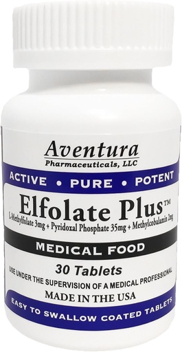 [BRSWGFA6PIJWOC34] Plus® 3mg L-Methylfolate Metil Folate Methylfolate Medical Food Supplement Professional Strength Active Pure Potent 30 Tablets