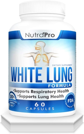 [BRSWGZIKCIMWGAY4] White Lung by NutraPro - Lung Cleanse And Detox.Support Lung Health. Supports Respiratory Health. 60 Capsule - Made in GMP Certified Facility.