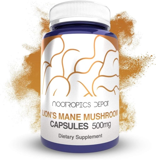 [BRSWKGQPBV6BYFQV] Nootropics Depot Lions Mane Mushroom Capsules ← 500mg TEN 180 Conde Ø Hericium erinaceus TEN TODO EL AFECTO DE AFECTOS Extracto ANTERIOR Salud cerebral Suplemento ANTE Neuroprotective + Boost Mood