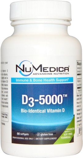 [BRSWIYAZCN6BKHAZ] NuMedica D3 5000 Iu Soy Free 90 Softgels