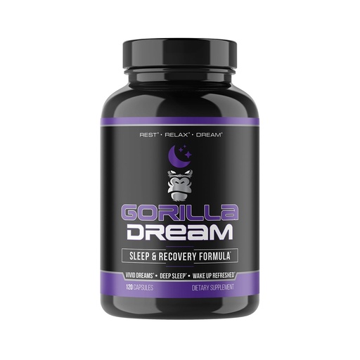[BRSWGEA6OECQY3LL] Gorilla Mind Dream Sleep Supplement (120 Capsules) - Nootropic Infused Comprehensive Sleep & Recovery Supplement - GABA, Melatonin, Valerian Root, Magnesium, L-Theanine, Sensoril, Ashwagandha & More