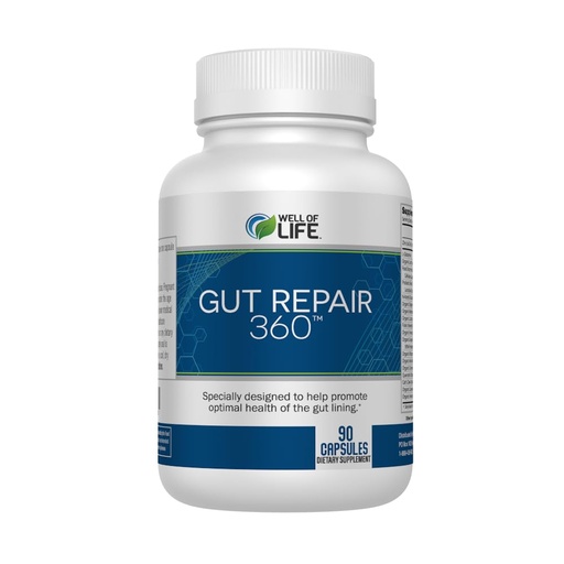 [BRSRMCT5AQIBYHIY] Well of Life Gut Repair 360 – Gut Health Supplement & Digestive Support Formula | Promotes Digestive Balance & Immune Function | Non-GMO Gluten-Free Soy-Free Dairy-Free | 90 USA Made Capsules