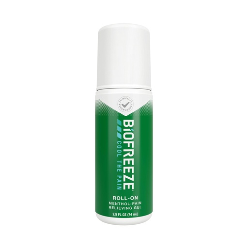 [BRSWKH3ZBQARYYDX] Biofreeze Roll On Pain Relief for Knee & Lower Back, Arthritis,Neck & Sore Muscle Relief, Cooling Menthol Relief, Gel 2.5 Fl Oz