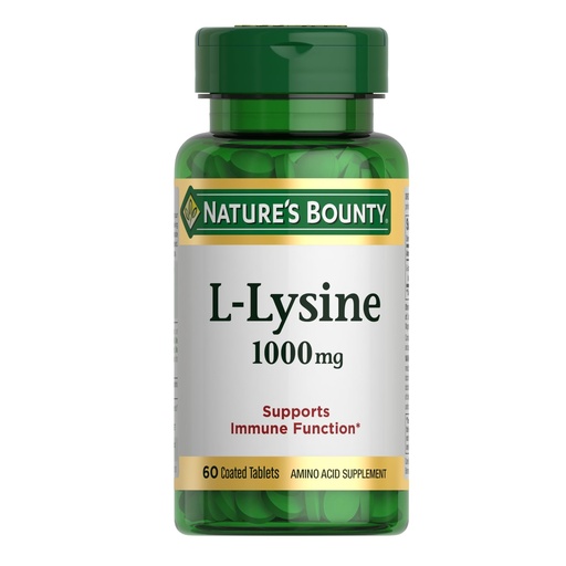 [BRSWIF35BYMAAYLO] Nature's Bounty L-Lysine 1000 mg, 60 Tablets (Pack of 3)