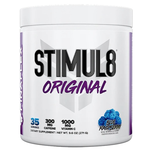 [BRSRAEA7C4BGKE3L] FINAFLEX STIMUL8 Original Pre-Workout, Blue Raspberry - Energy, Strength & Endurance for Men & Women - With Caffeine, Beta-Alanine & Vitamin C - 35 Servings
