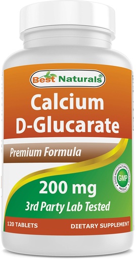 [BRSWICYZCUIBCCA3] Best Naturals Calcium D-Glucarate 200 mg 120 Tablets