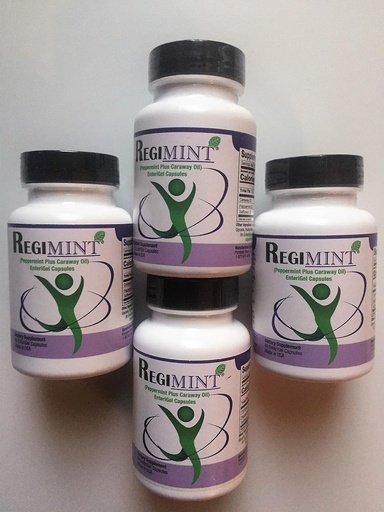 [BRSWGFT7CUDR42YU] Peppermint Oil Plus Caraway Enteric Caps. IBS (4 Bottles)