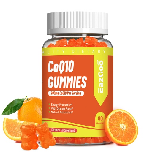 [BRSROZIOAUMQ4ADX] CoQ10 Gummies 200mg, Vegan Supplement for Energy Production, Non-GMO, Gluten Free (60 Gummies)