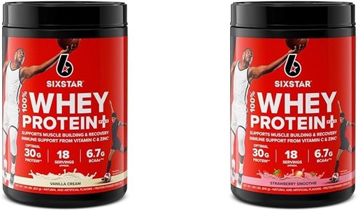 [BRSROCYOAAFAYFDF] Six Star Elite Series 100% Whey Protein Plus Vanilla Cream 1.8lbs US & Elite Series 100% Whey Protein Plus Strawberry Smoothie 1.8lbs US