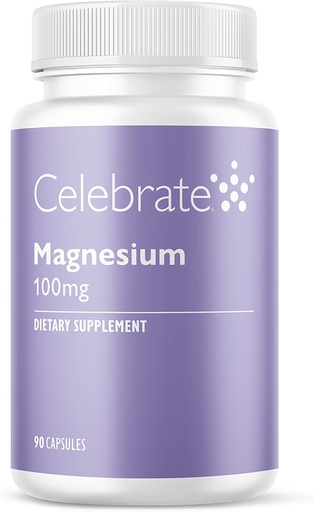 [BRSROHYLBMNAG3LK] 庆祝维生素 镁 -- -- 100 mg Chelated Magnesium Bisglycinate Capsules for Sleep Support 和肌肉硬化防护,维加恩和格卢滕自由,90 counter