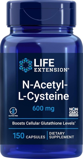[BRSWGGI3OACQ4F3H] 寿命延长 N-乙酰-L-Cysteine(NAC) 600mg,150卡普勒