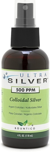 [BRSW2ZL2BAIBOCYZ] Ultra Silver Colloidal Silver | 500 PPM | 4 Ounce | Fine Mist Spray