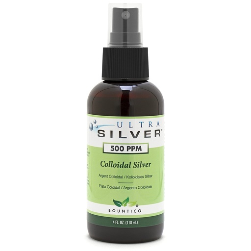 [BRSW2ZL2BAIBOCYZ] Ultra Silver Colloidal Silver | 500 PPM | 4 Ounce | Fine Mist Spray