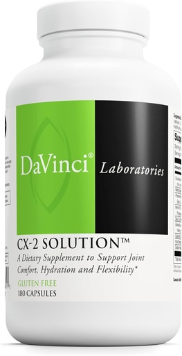 [BRSWIYIHCEOBCEDY] DAVINCI Labs CX-2 Solution - Dietary Supplement to Support Muscle Function, Joint Health, Hydration and Flexibility* - with Glucosamine HCl, MSM, Sea Cucumber, and More - Gluten-Free - 180 Capsules