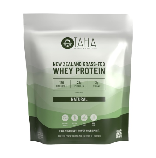 [BRSROBD6OIFRECI2] Taha Health & Nutrition Natural Unflavored Whey Protein Concentrate Powder, 25g Protein, 140 Calories, 2g Sugar | New Zealand Grass-Fed, Free-Range Dairy | Gluten and Soy Free, Keto, Kosher | 2LB