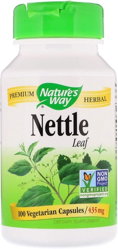 [BRSWIYYMOMIBYHL4] Nature 's Way Nettle Leaf 435 mg, TRUID Certified, Non-GMO Project, Wegetarianin, 100 Count, Pack of 2