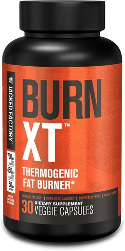 [BRSWYEA6CV6Q2G3B] Jacked Factory Burn-XT for Men & Women - Improve Focus & Increase Energy - Premium Acetyl L-Carnitine, Green Tea Extract, Capsimax Cayenne Pepper, & More - 30 Natural Veggie Pills