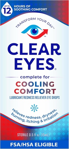 [BRSWIZQTPMHAYDTA] Clear Eyes Cooling Comfort Relief Eye Drops, 0.5 Fl Oz
