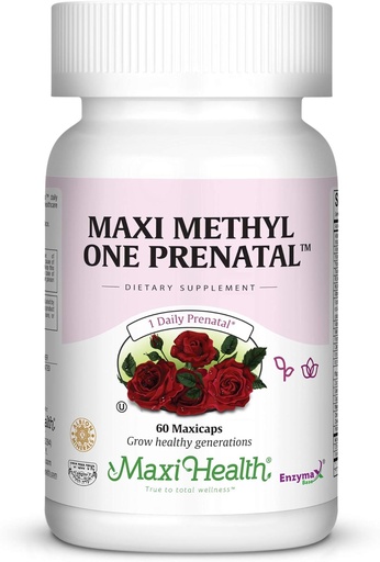 [BRSWGAT7CUGWOGT7] Formula Prenatale Maxi One al giorno con Folato e Ferro Gentle metilato, 60 Conte