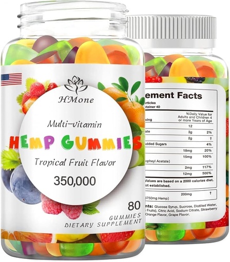 [BRSRAAT3CF7AAH3U] 1 Packs Organic Hemp Gummies Extra Strengthen High Potency-11211
