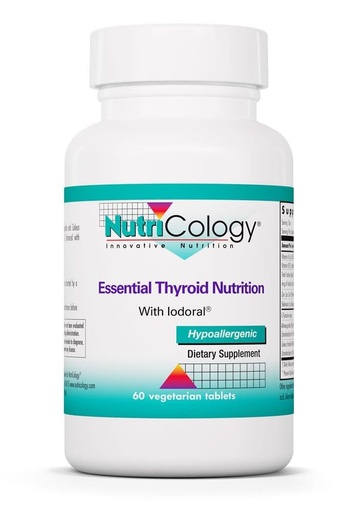 [BRSW2FQBBEIQAF3G] NutriCology Essential Thyroid Nutrition - Endocrine & Metabolic Support Supplement - Iodine, Selenium & Tyrosine Blend - Energy & Wellness Support - Hypoallergenic & Vegetarian - 60 Tablets